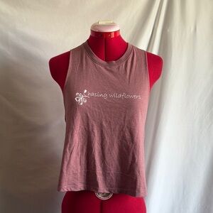 Bella Canvas Chasing Wildflowers Dusty Pink Tank Top